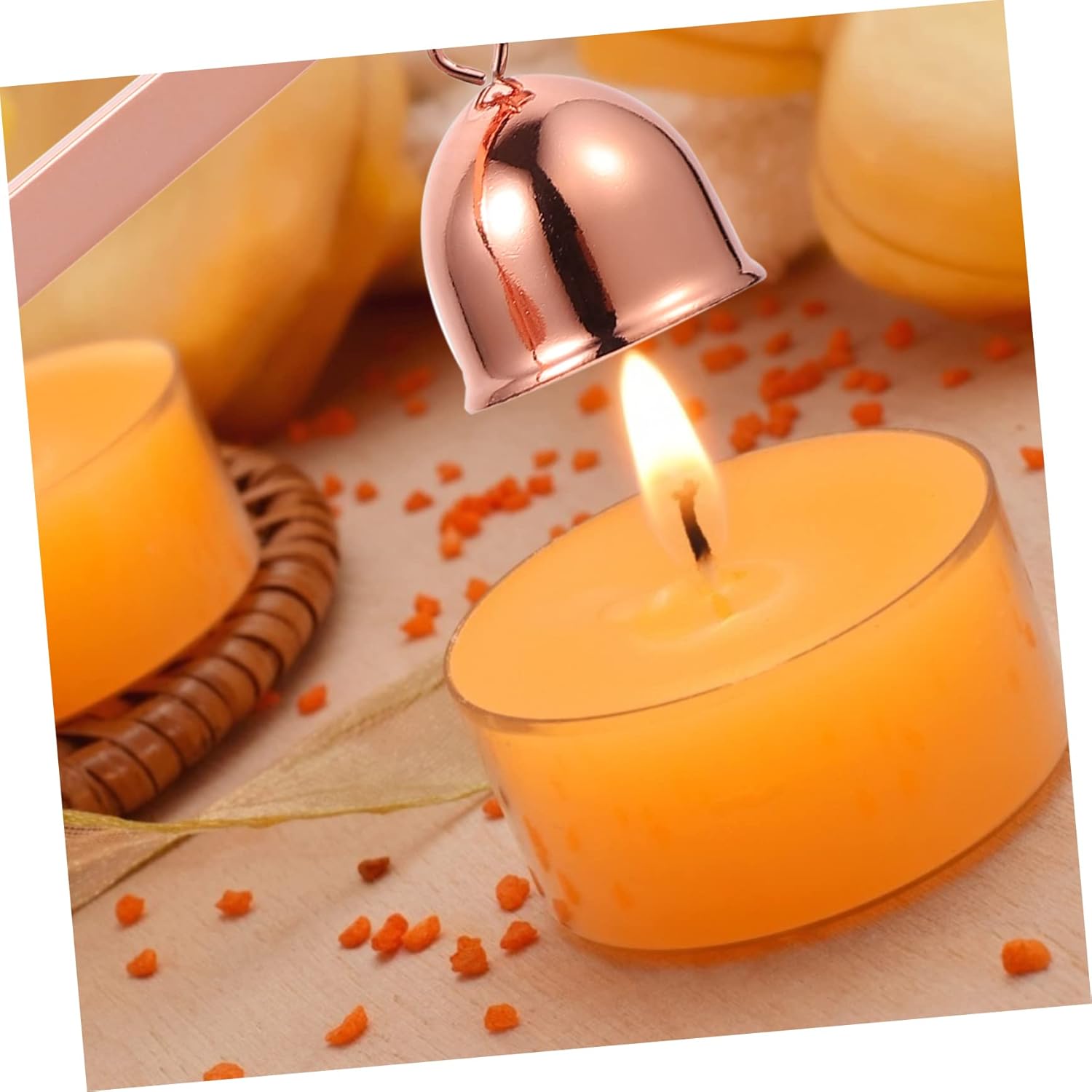 Cabilock Long Handle Candle Snuffer with Gold Wick Trimmer