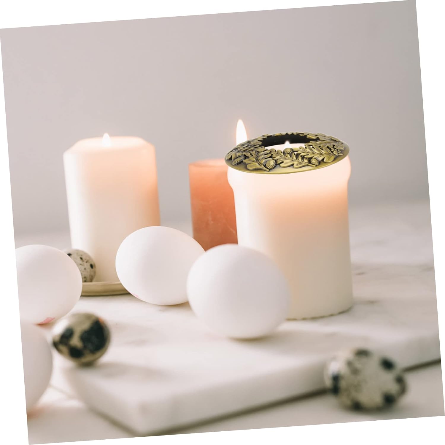 PRETYZOOM Brass Candle Lids for Efficient Burn and Elegant Storage