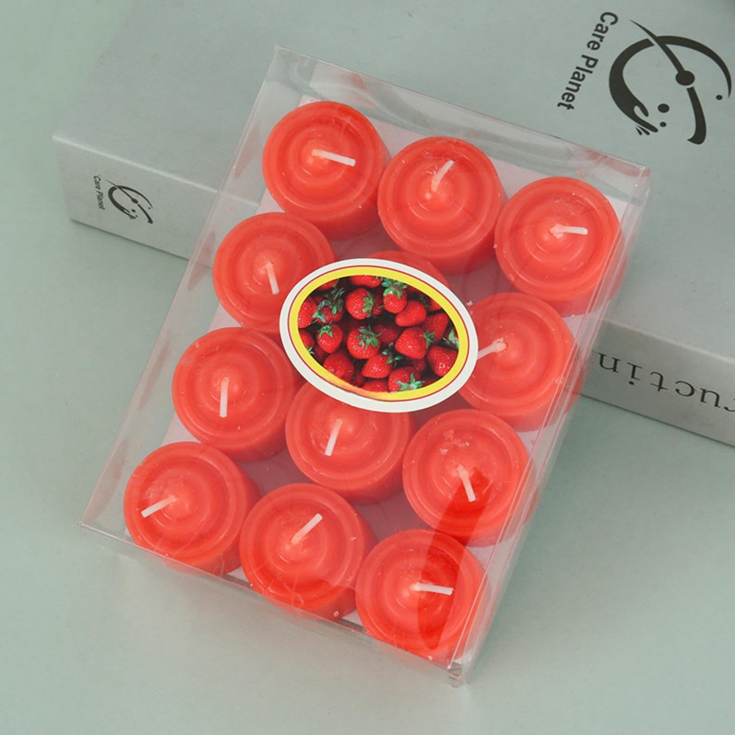 Santiyis Red Tea Light Candles 12 Pack Wedding Home Use