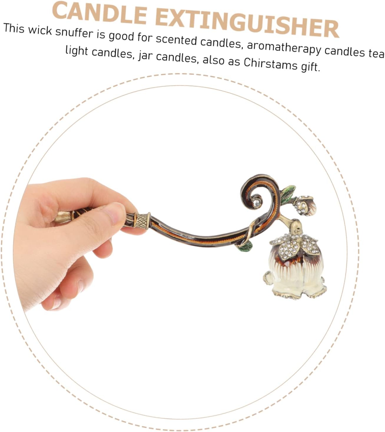 IMIKEYA 100g Candle Snuffer Handle for Aromatherapy and Scented Candles