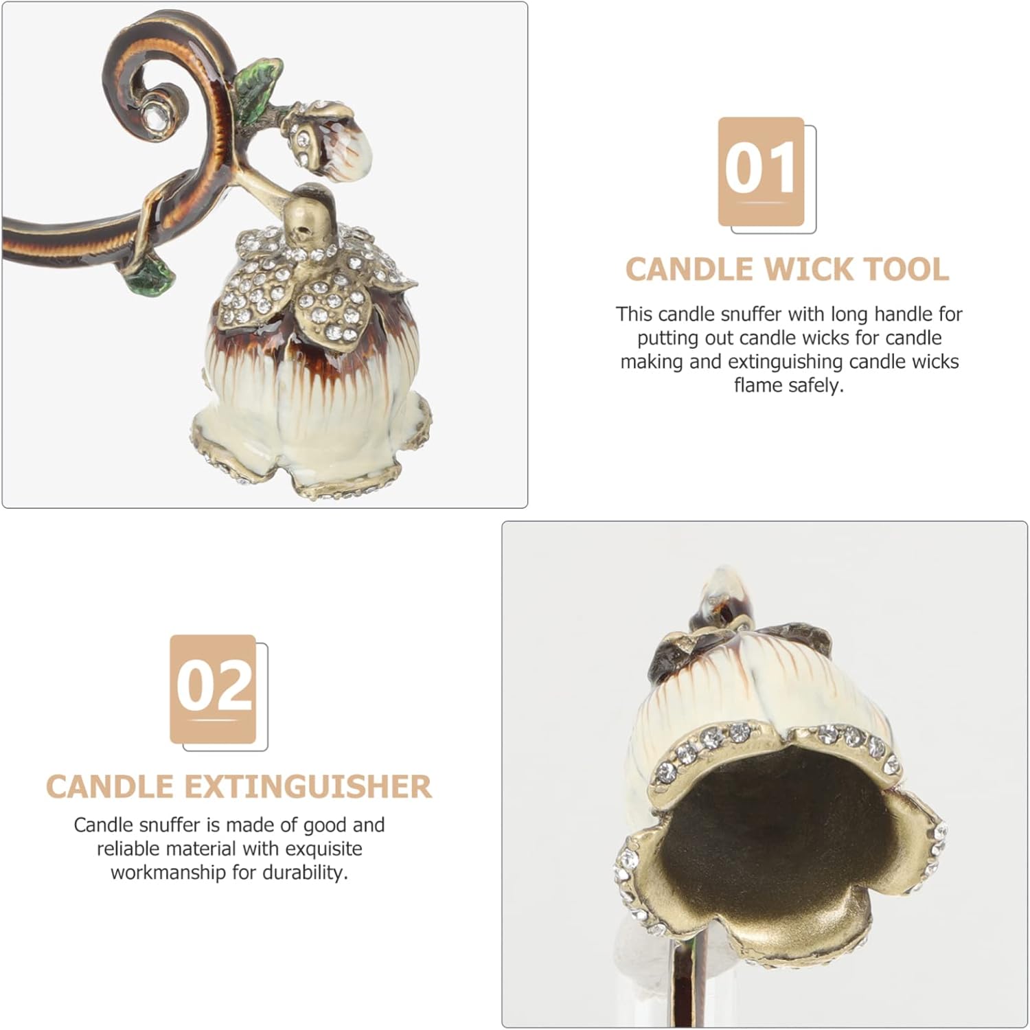 SEWACC Candle Snuffer Extinguisher with Handle