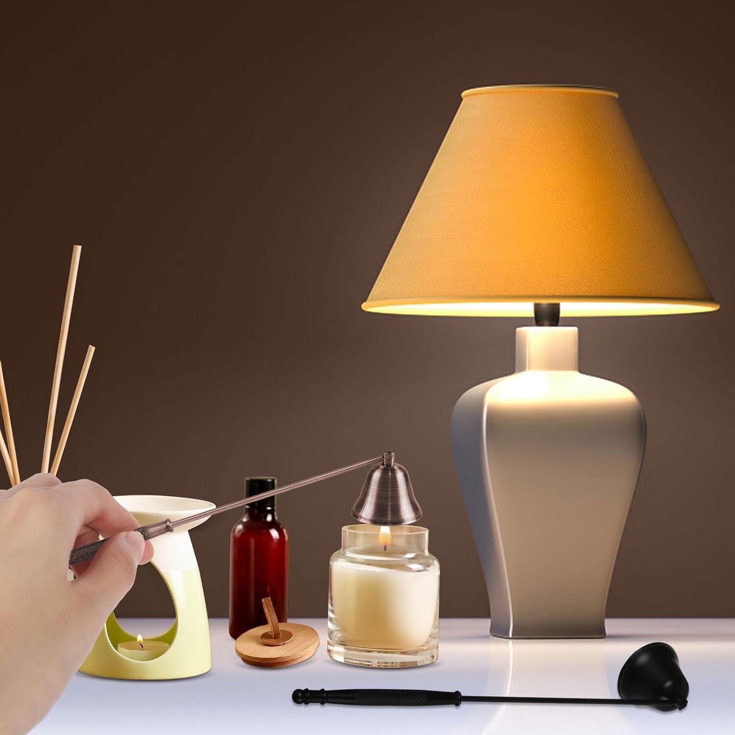 XGOPTS Candle Snuffer Wick Trimmer Elegant Rustic Extinguisher