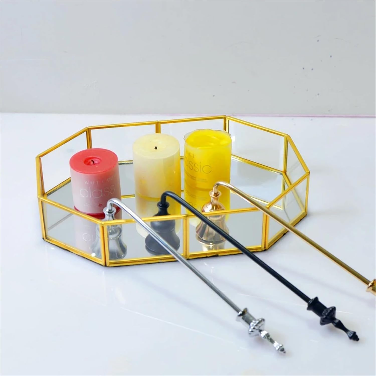 6Pcs Long Handle Metal Candle Snuffer Black