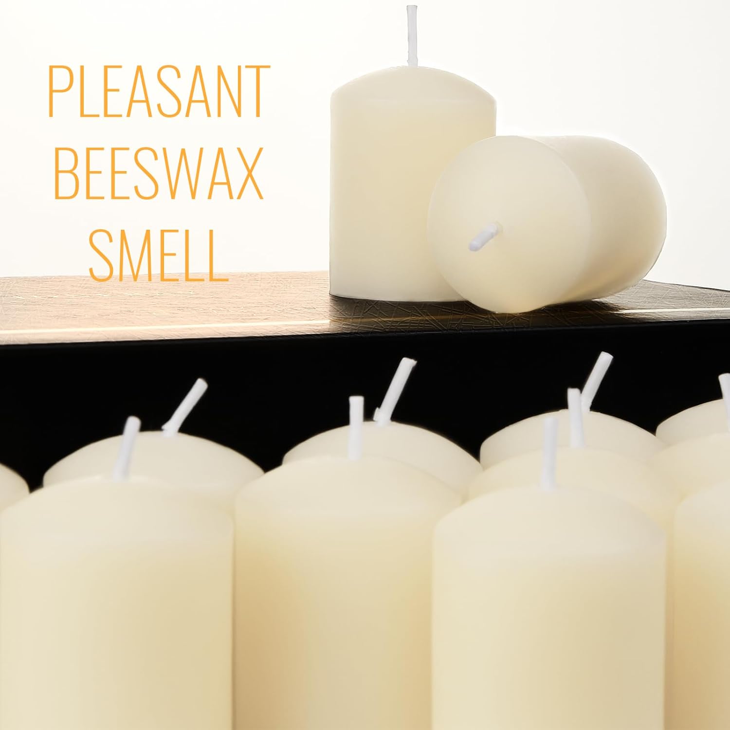 Pure Beeswax Votive Candles Bulk Pack of 10 Ivory