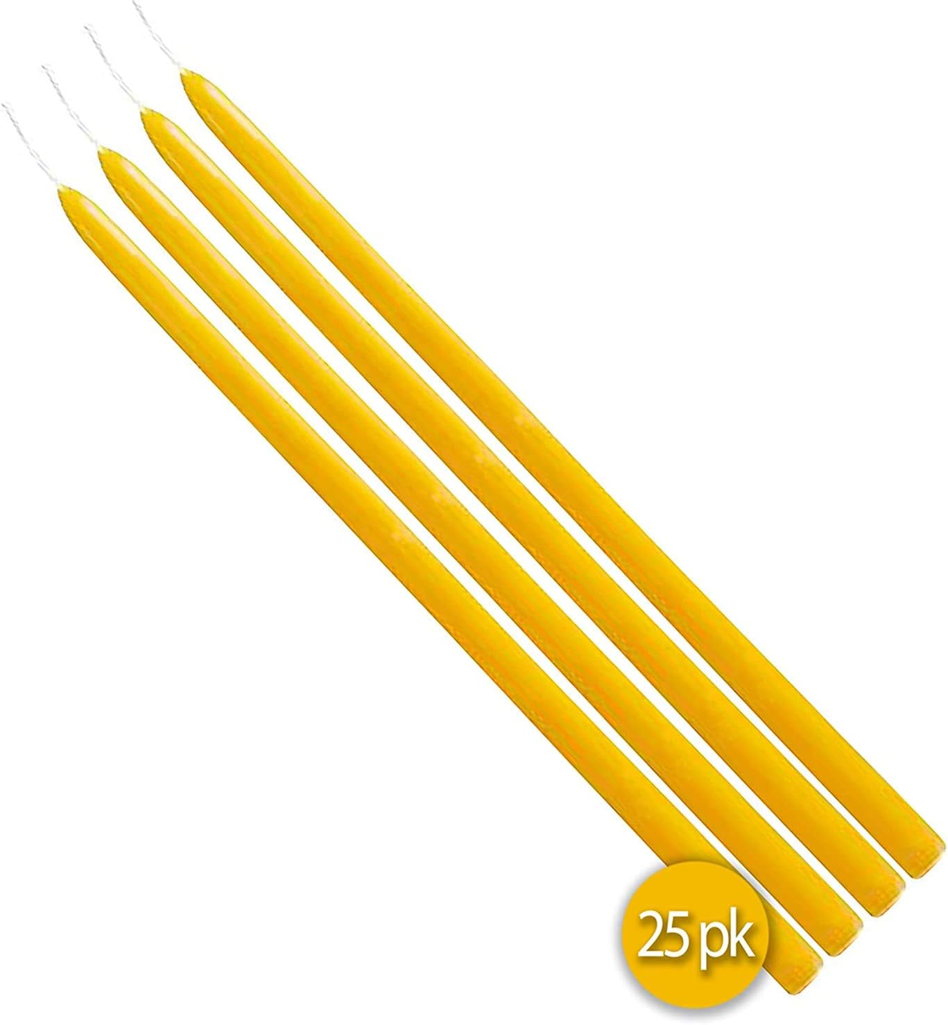 Hyoola Natural Beeswax Taper Candles 25 Pack