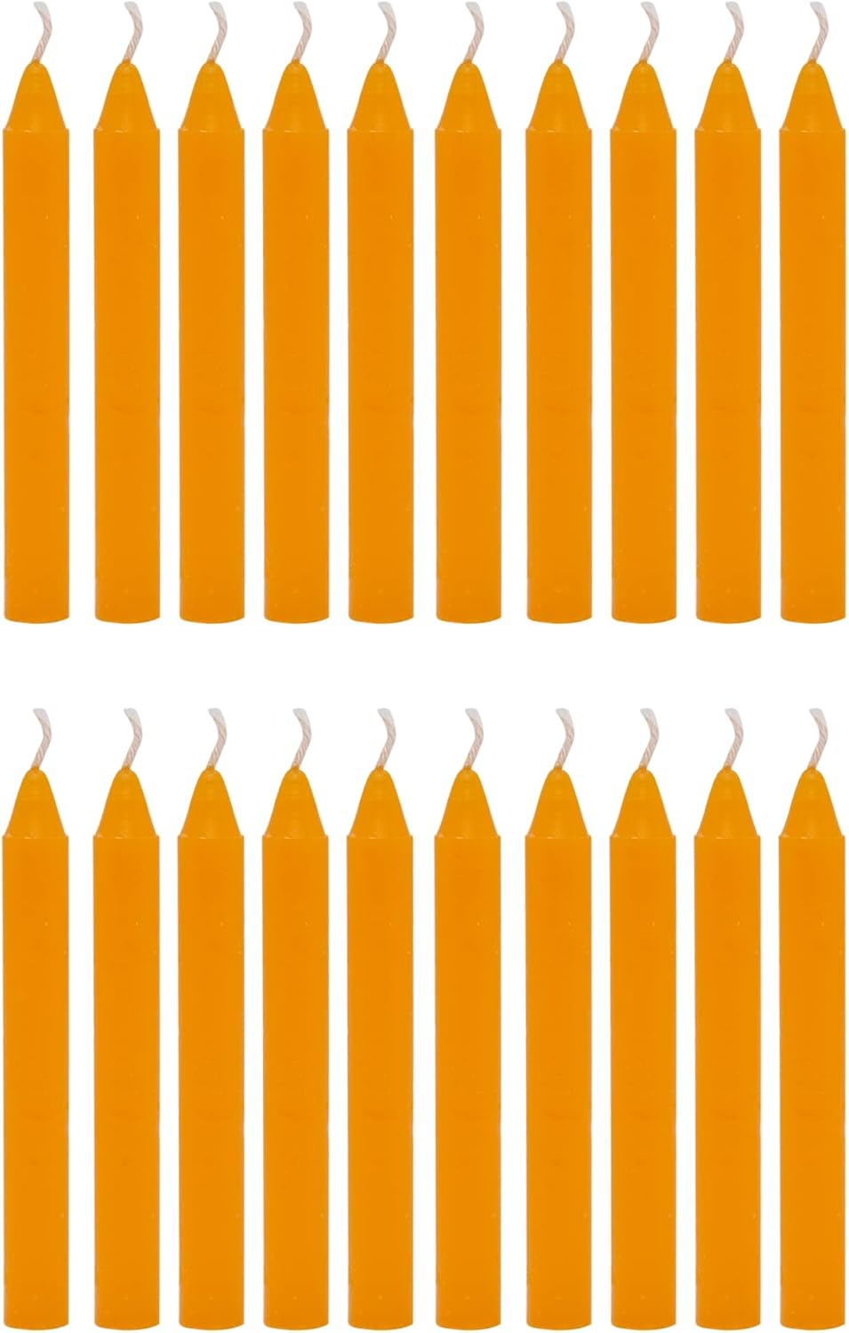 Set of 20 Orange Chime Candles for Altar and Spells