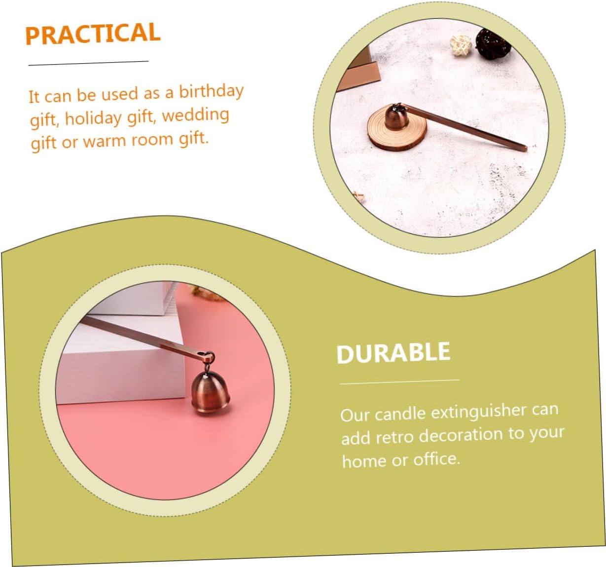 MAGICLULU Stainless Steel Candle Snuffer with Long Handle
