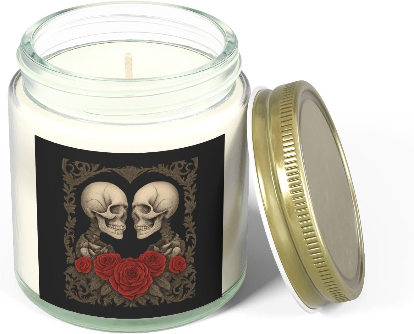 Romantic Skull Scented Candles for Gothic Home Decor