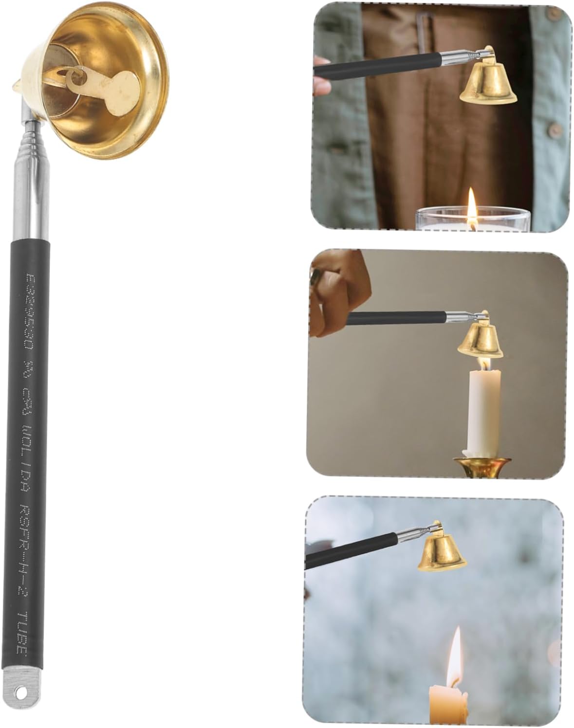 PRETYZOOM Adjustable Candle Snuffer Tool with Long Handle