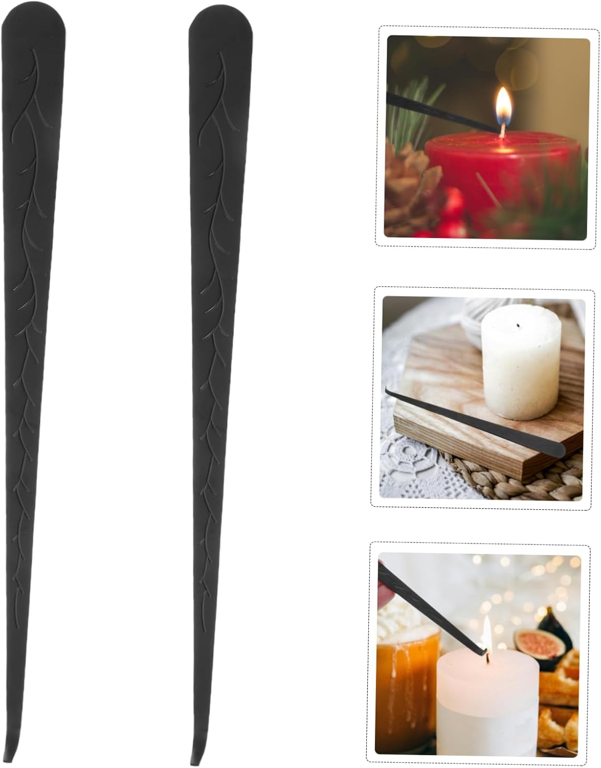 Cabilock 2pcs Candle Wick Hooks Stainless Steel Snuffer Hook