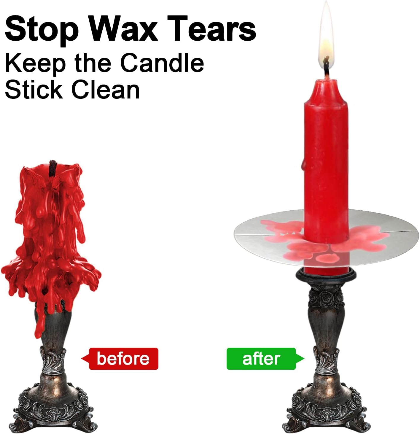 PAGOW 100 Pack Beeswax Candle Protectors