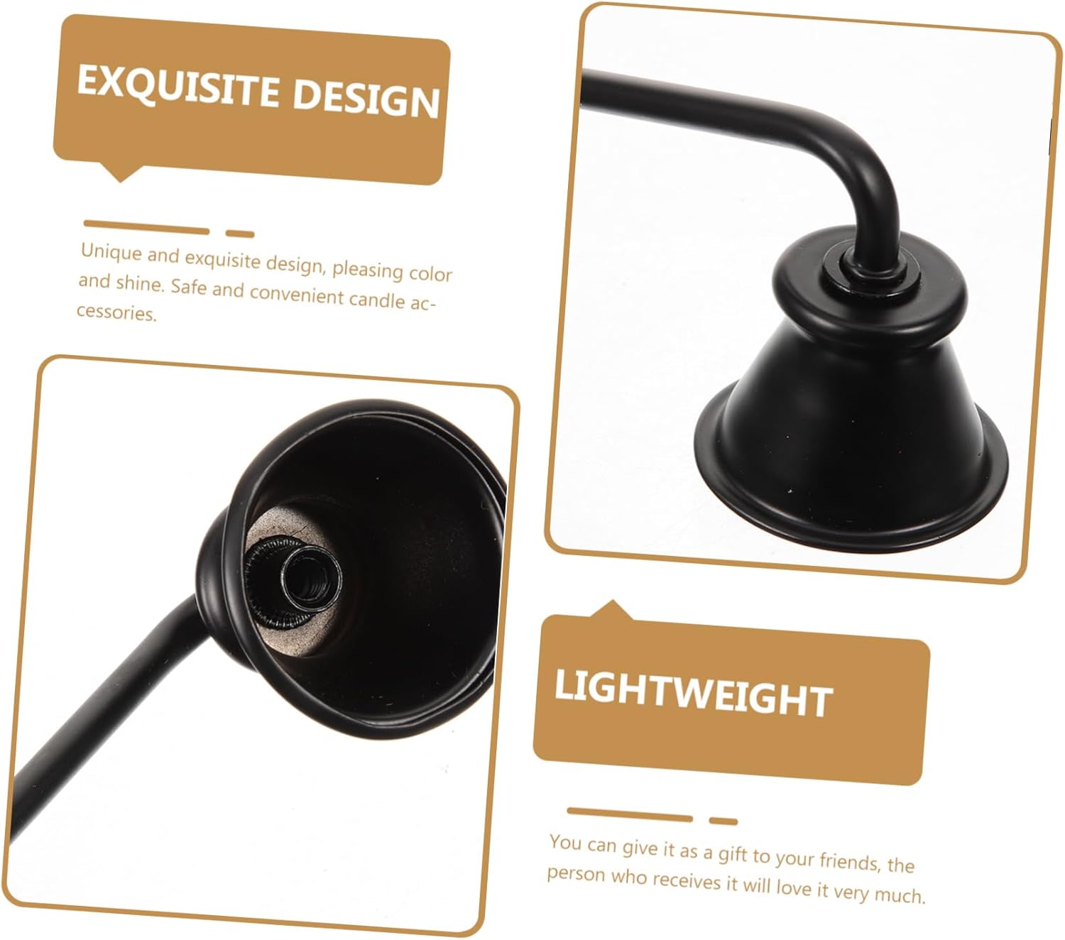 PRETYZOOM Decorative Candle Snuffer Long Handle