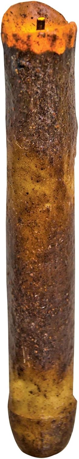 Wax-Look Drip Candle Burnt Ivory 6 Inch