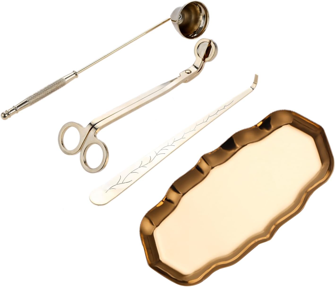 MUXSAM 4-in-1 Candle Care Tool Set with Gold Finish