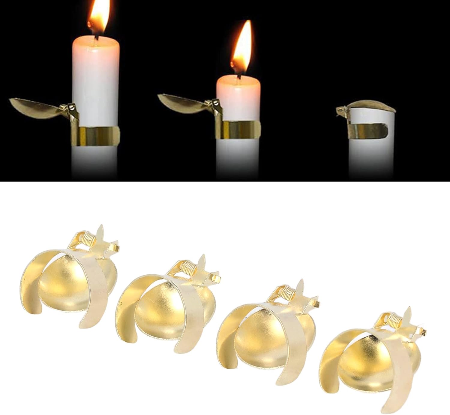 4pcs Automatic Candle Extinguisher Gold