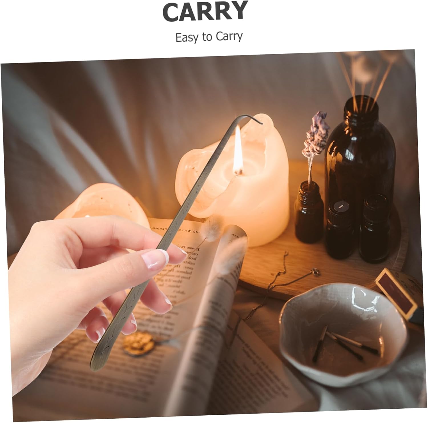 MAGICLULU Long Handle Stainless Steel Wick Hook Candle Extinguisher