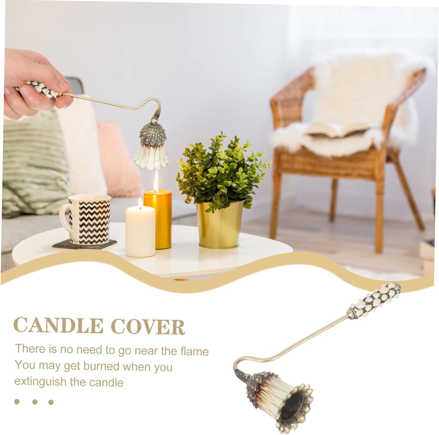 PRETYZOOM Candle Extinguisher with Long Handle