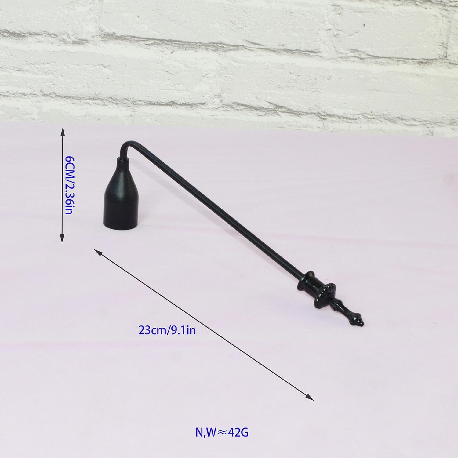 23cm Metal Candle Snuffer Wick Trimmer with Anti Slip Handle