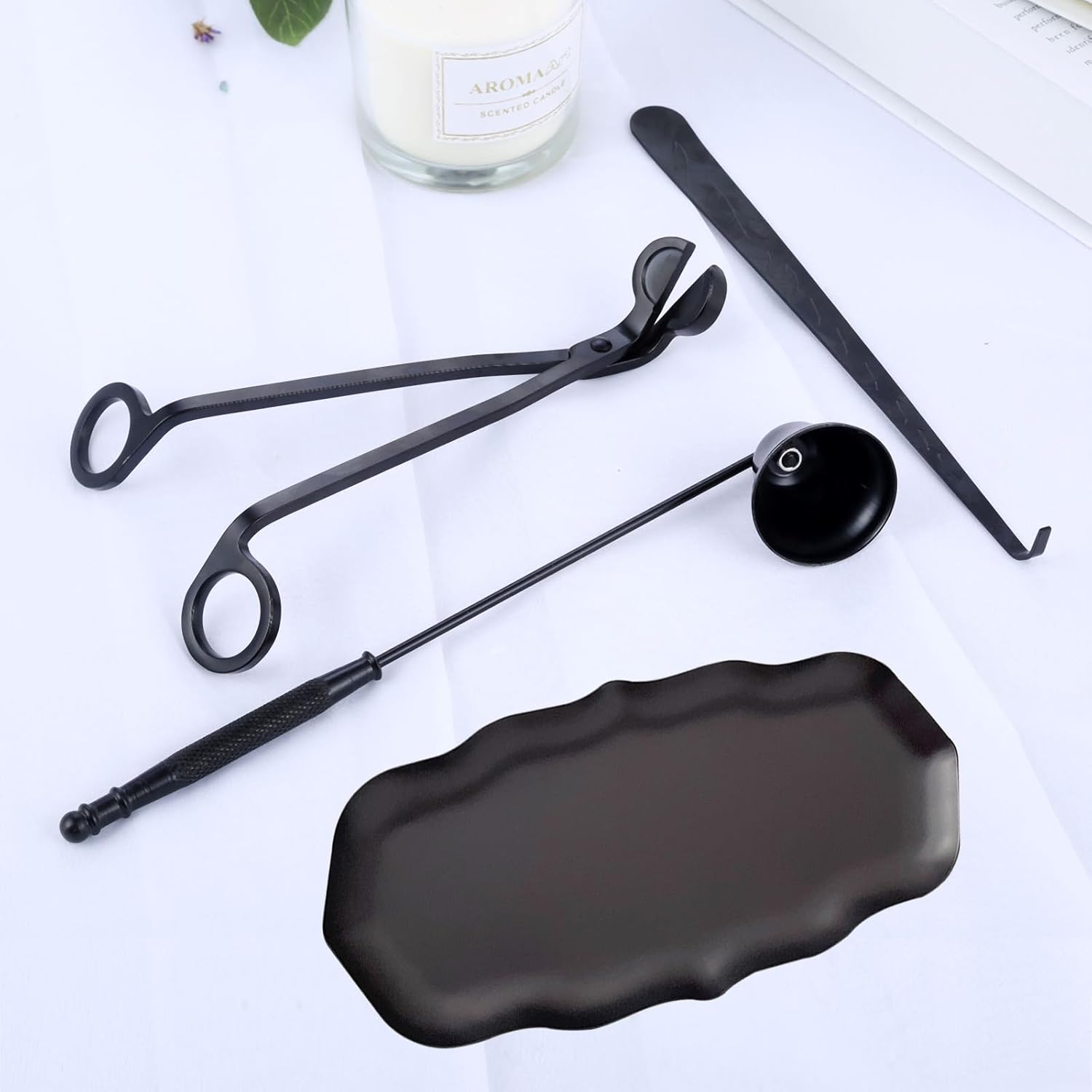 MUXSAM 4-in-1 Candle Care Tool Set Black