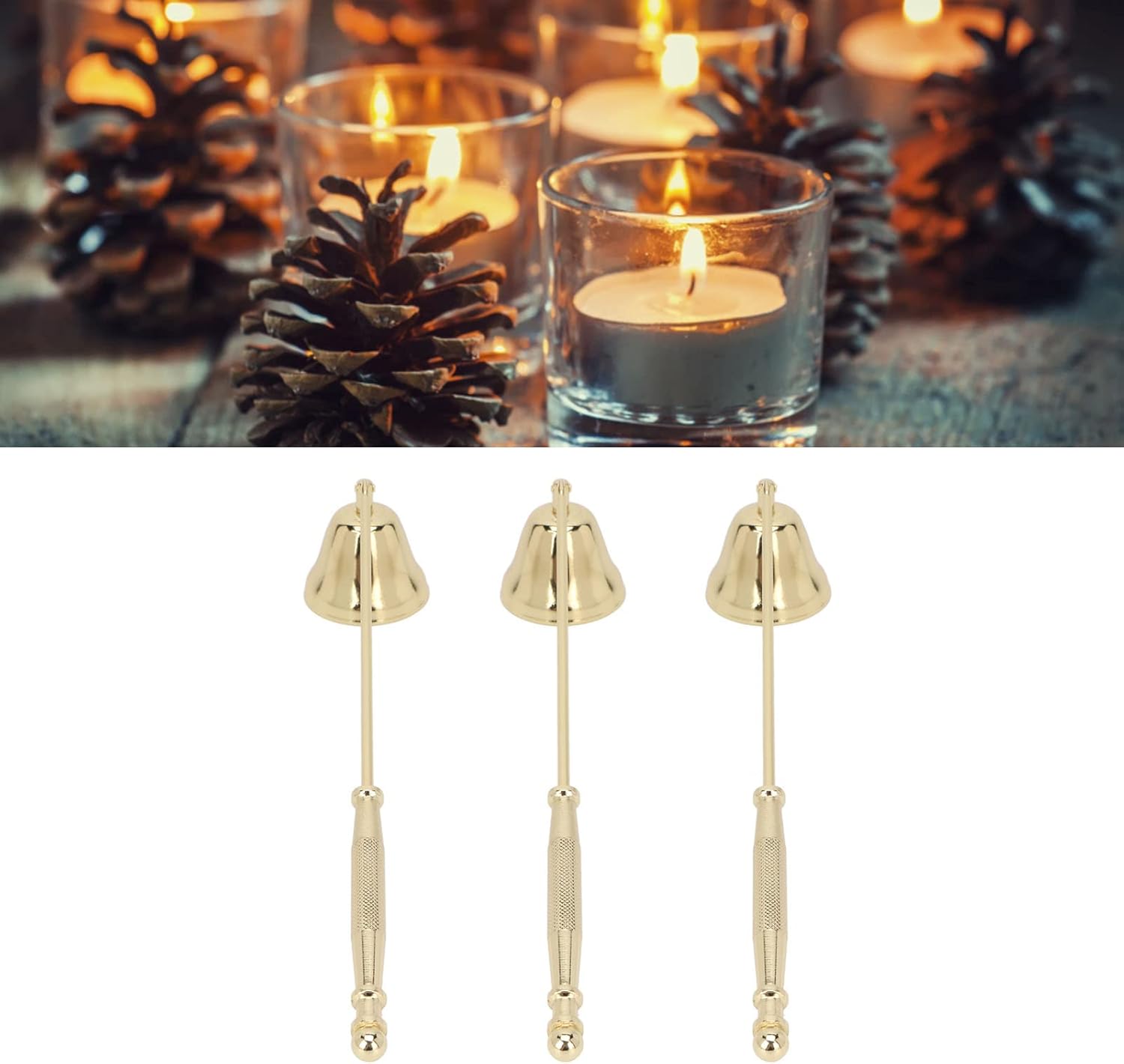 3pcs Candle Snuffer with Hinged Design