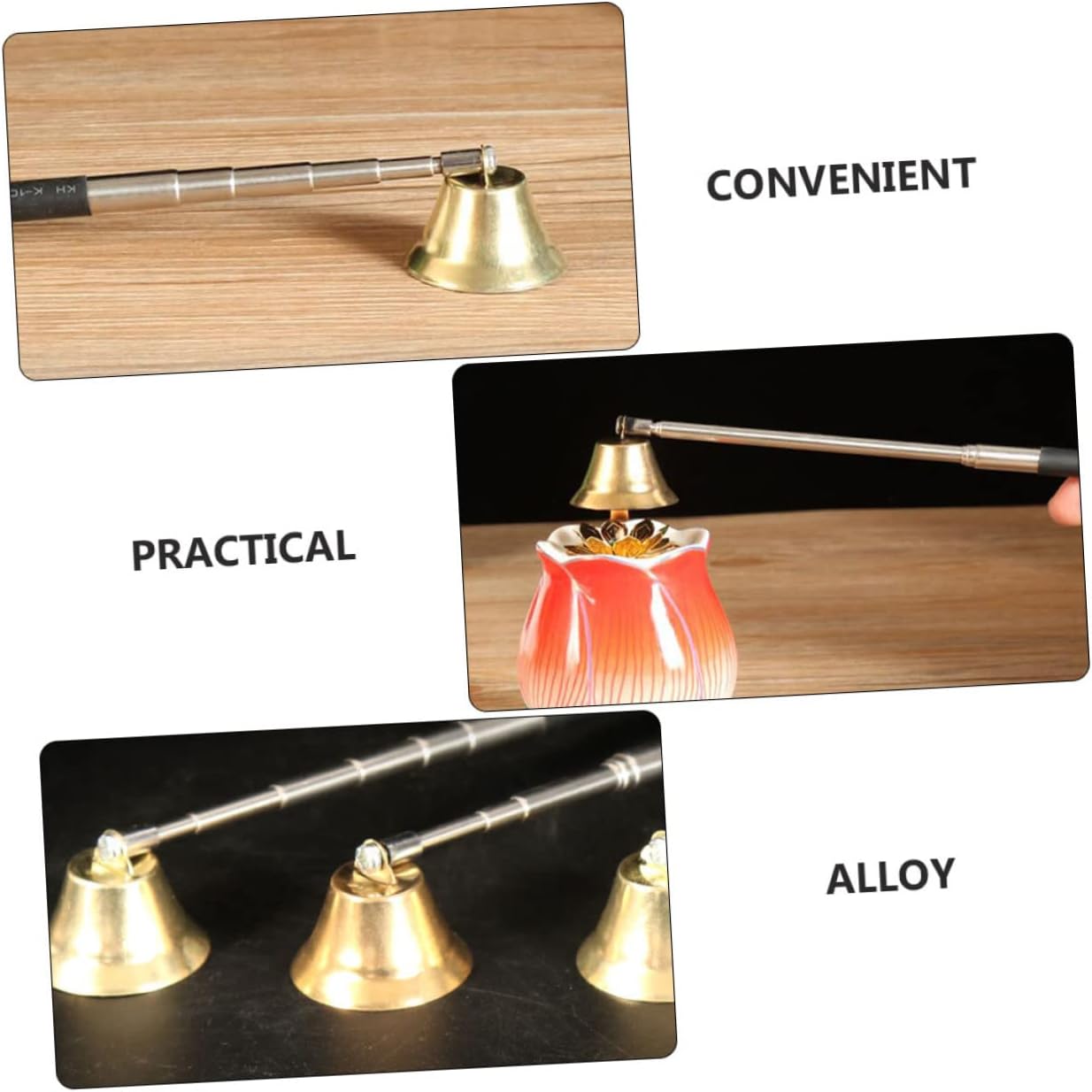 MAGICLULU Telescopic Candle Snuffer with Metal Handle 1-Piece Set