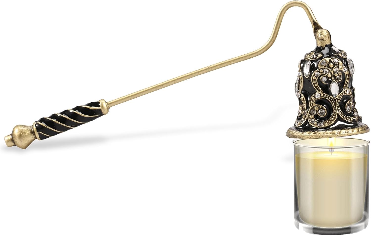 Retro Flower Shape Candle Snuffer with Long Handle