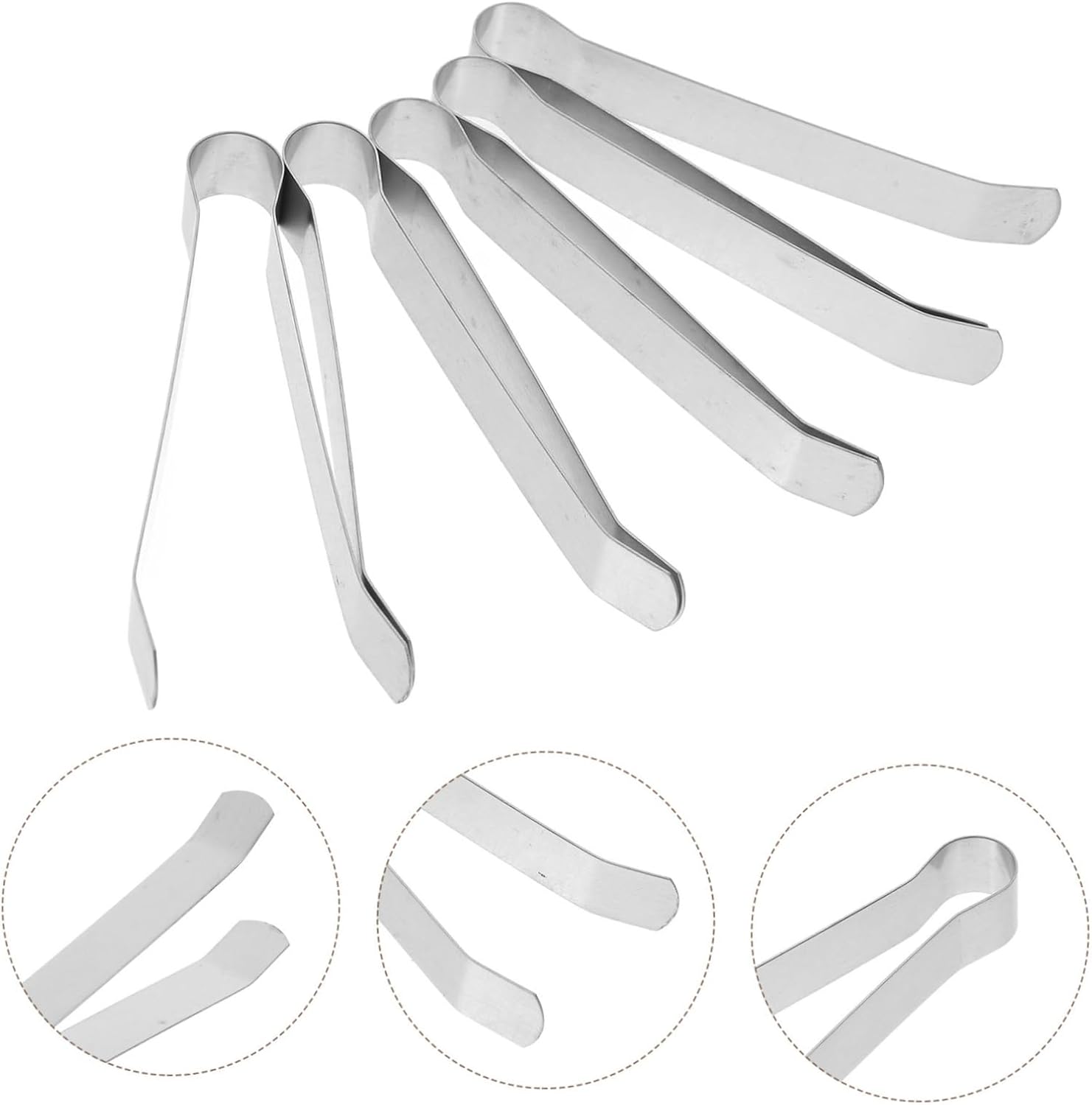 VOSAREA 5pcs Stainless Steel Candle Snuffer Tool Wick Clip Eco-Friendly