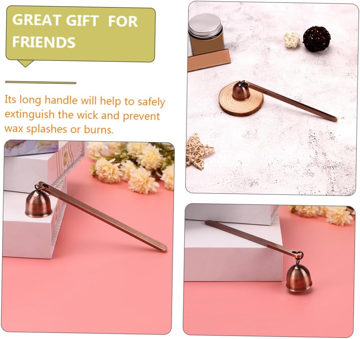 MAGICLULU Stainless Steel Candle Snuffer with Long Handle