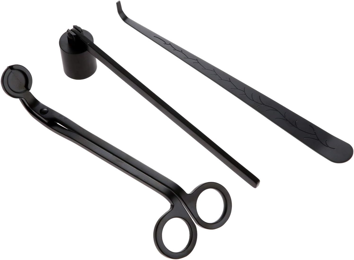 MUXSAM 3 in 1 Candle Accessory Set Black