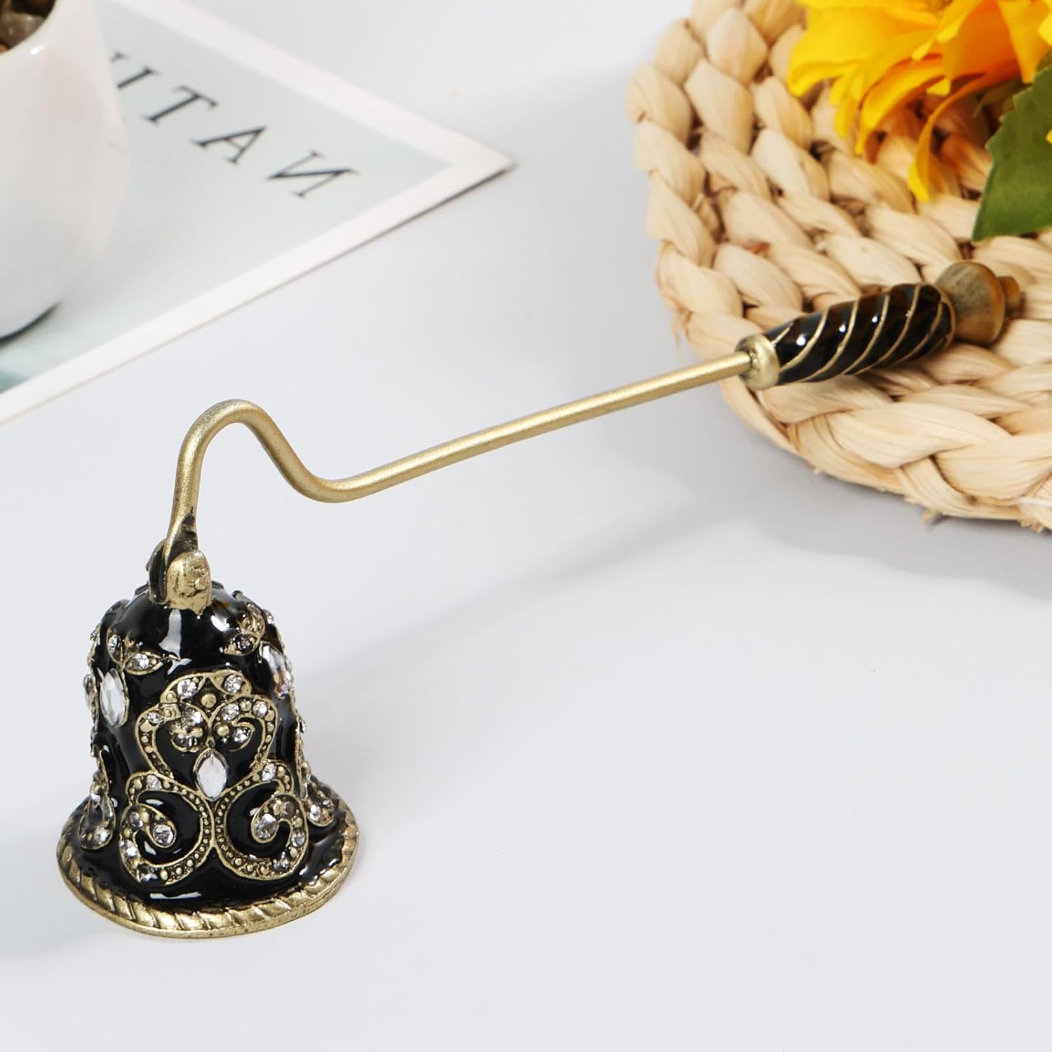 Retro Flower Shape Candle Snuffer with Long Handle
