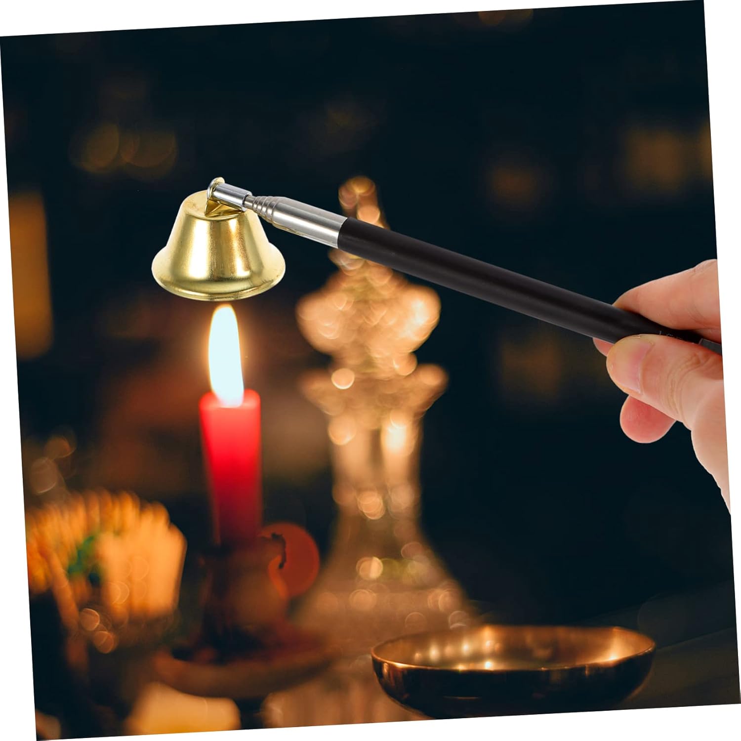Cabilock 1pc Retractable Candle Snuffer with Safe Flame Control