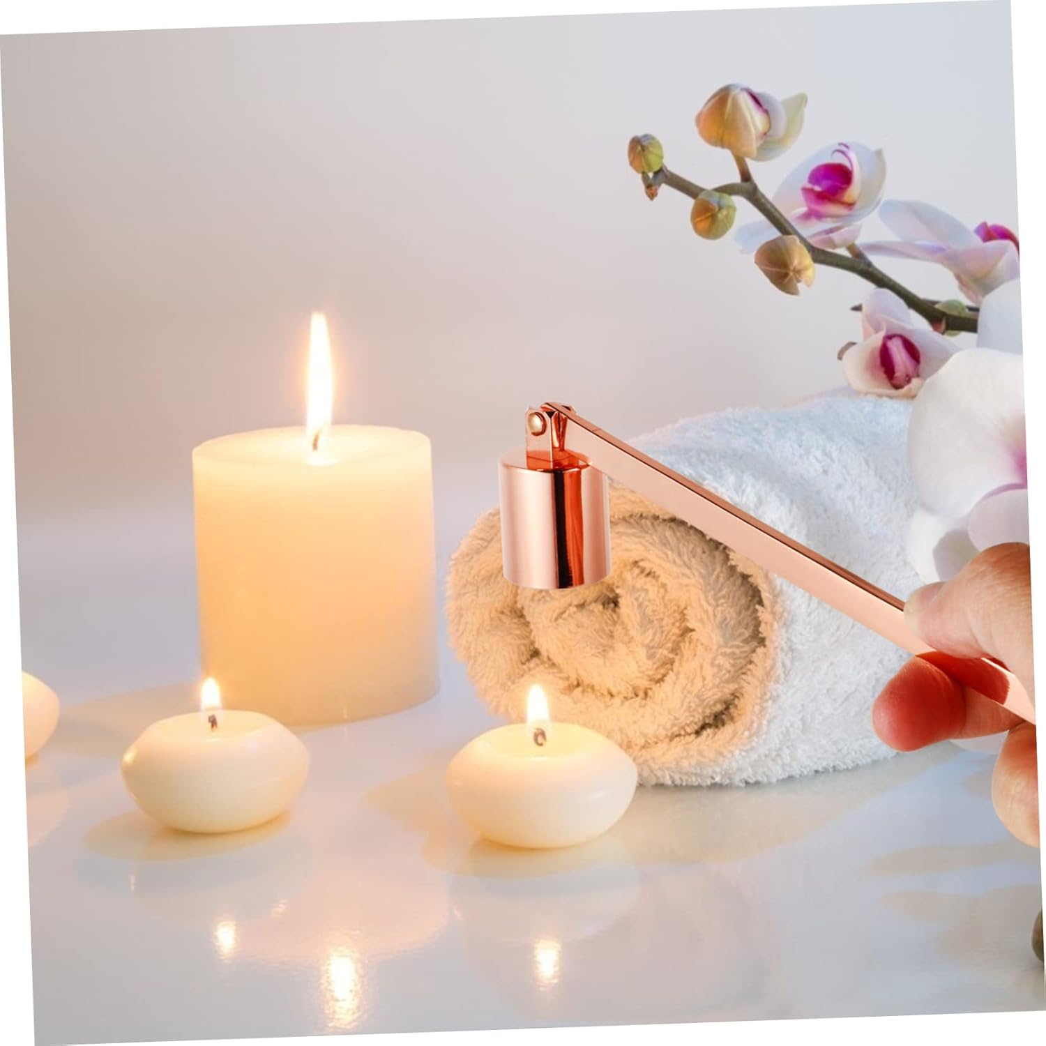 DECHOUS 2 Pcs Candle Wick Cover Snuffer Cap Set