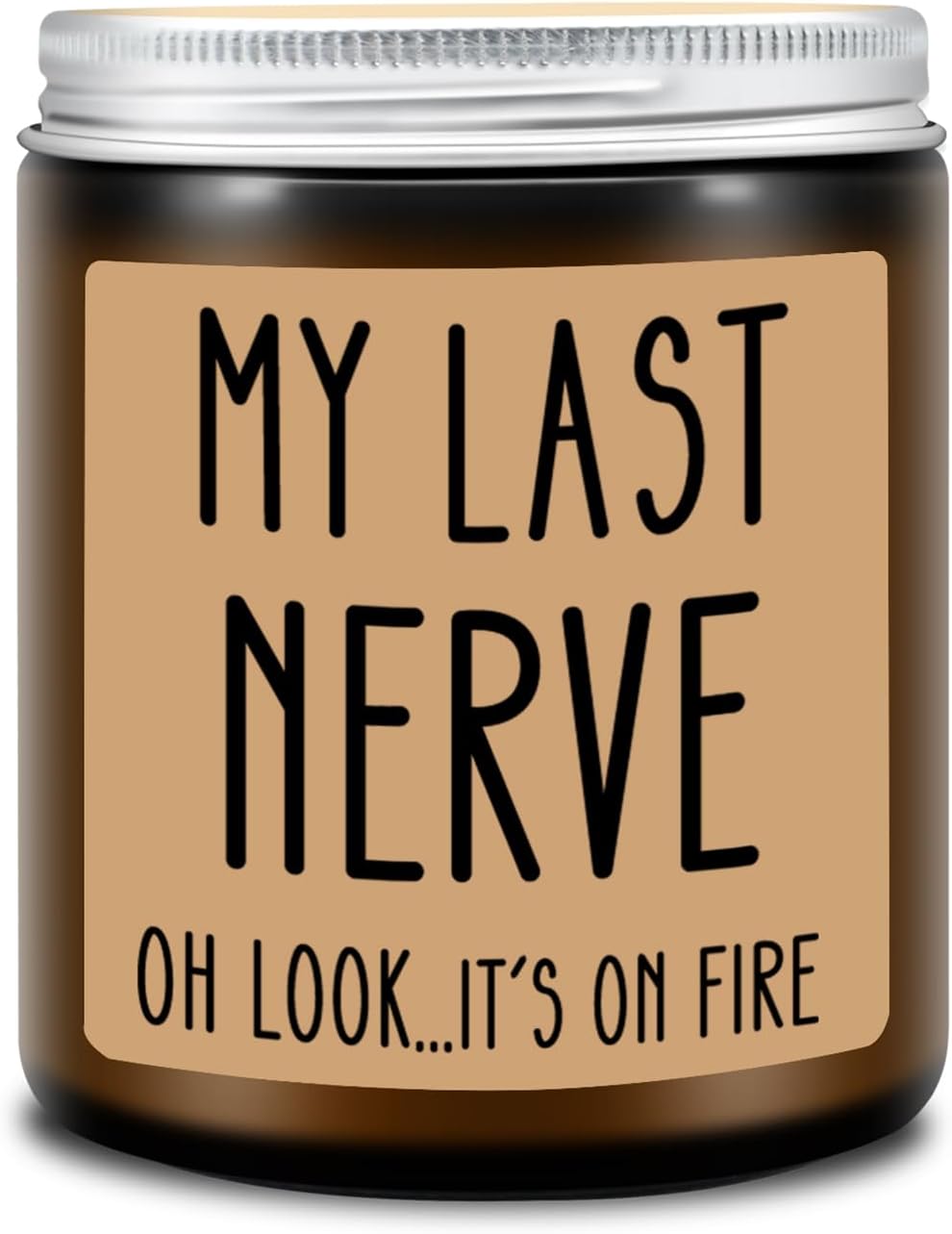 Homsolver Funny Birthday Gift for Women - My Last Nerve Lavender Candle