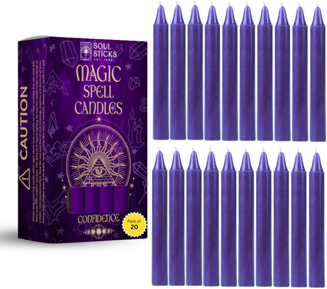 Soul Sticks Confidence Magic Spell Chime Candles 20 Pack