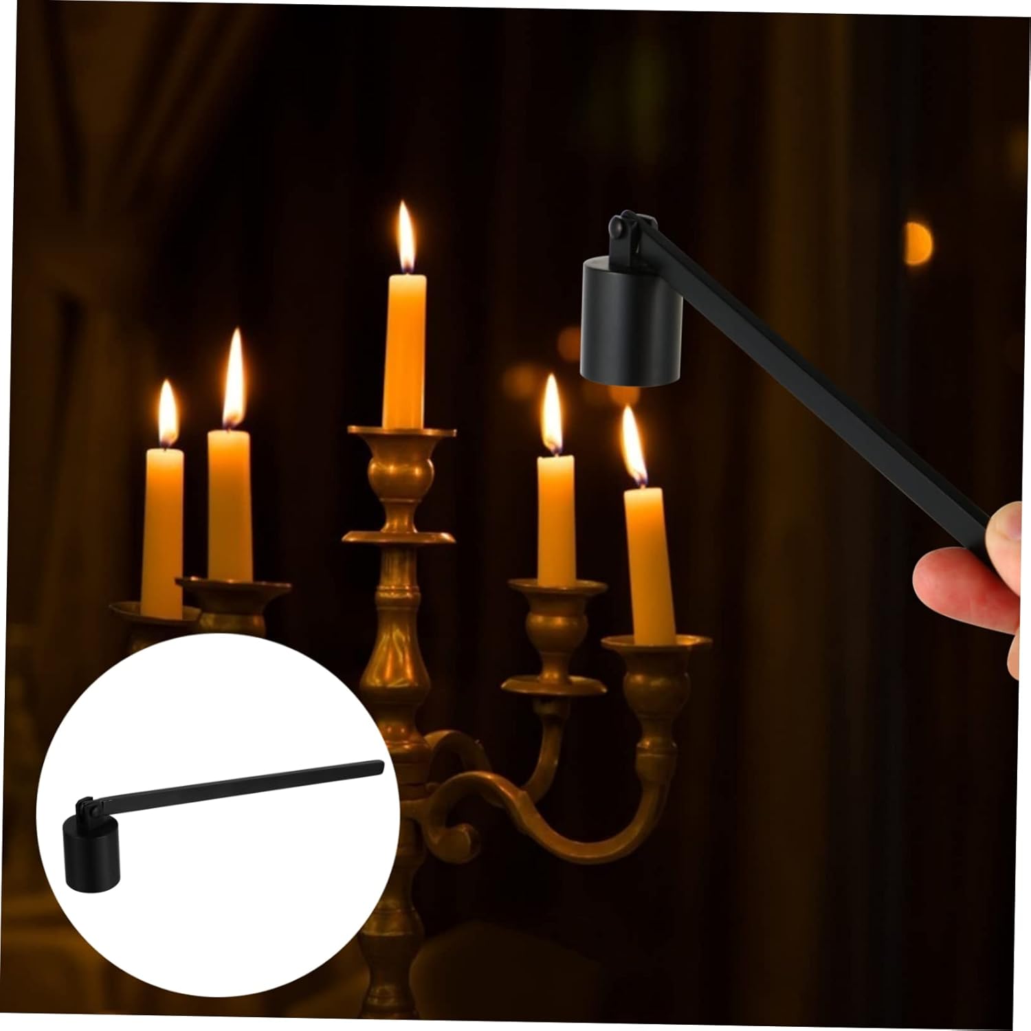 StoBaza 3 Pcs Stainless Steel Candle Snuffer Set