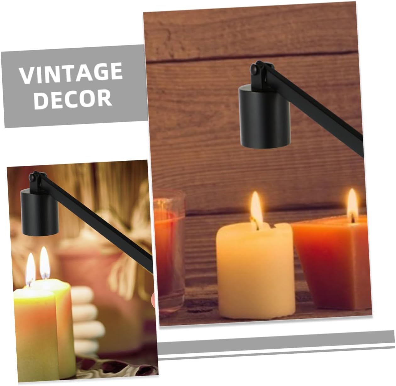Vaguelly 2Pcs Candle Snuffer Long Handle Extinguisher Tool