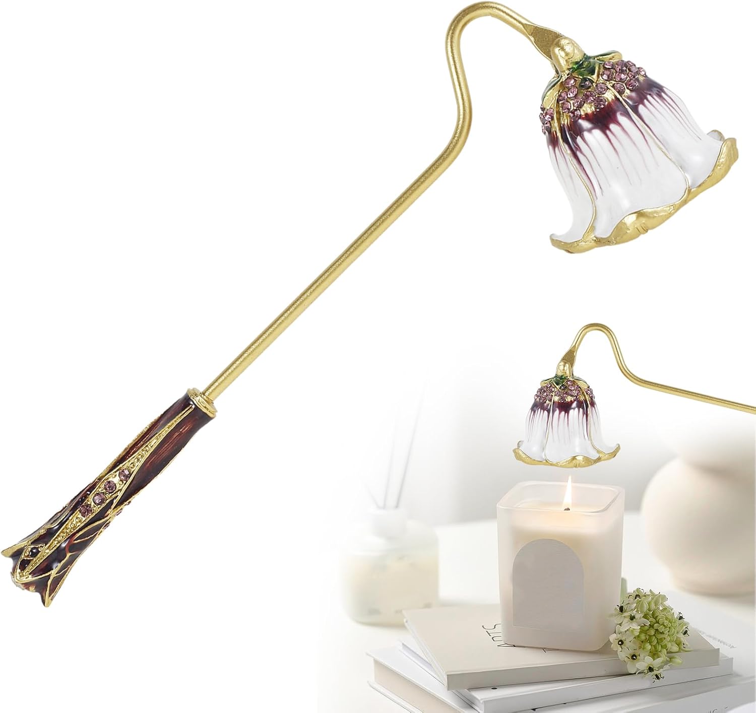Elegant Vintage Candle Snuffer with Long Handle