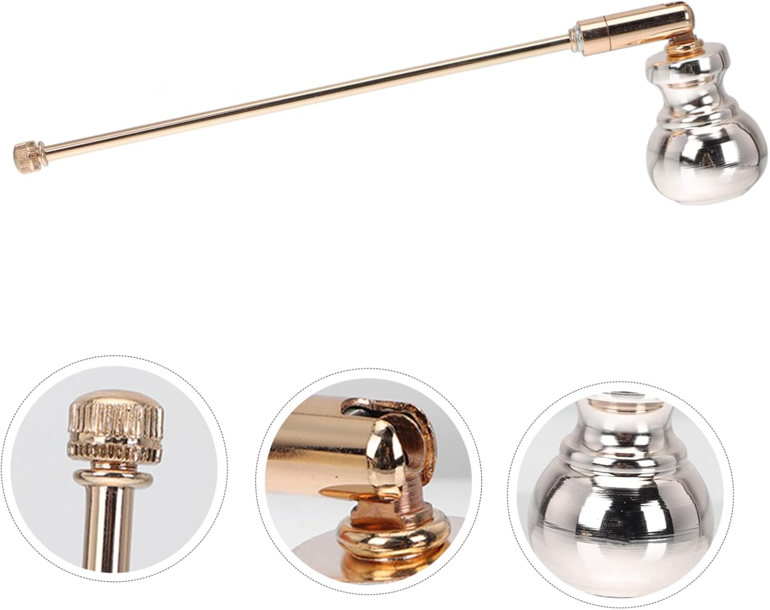 IMIKEYA 2pcs Gourd Shape Candle Snuffer Gold