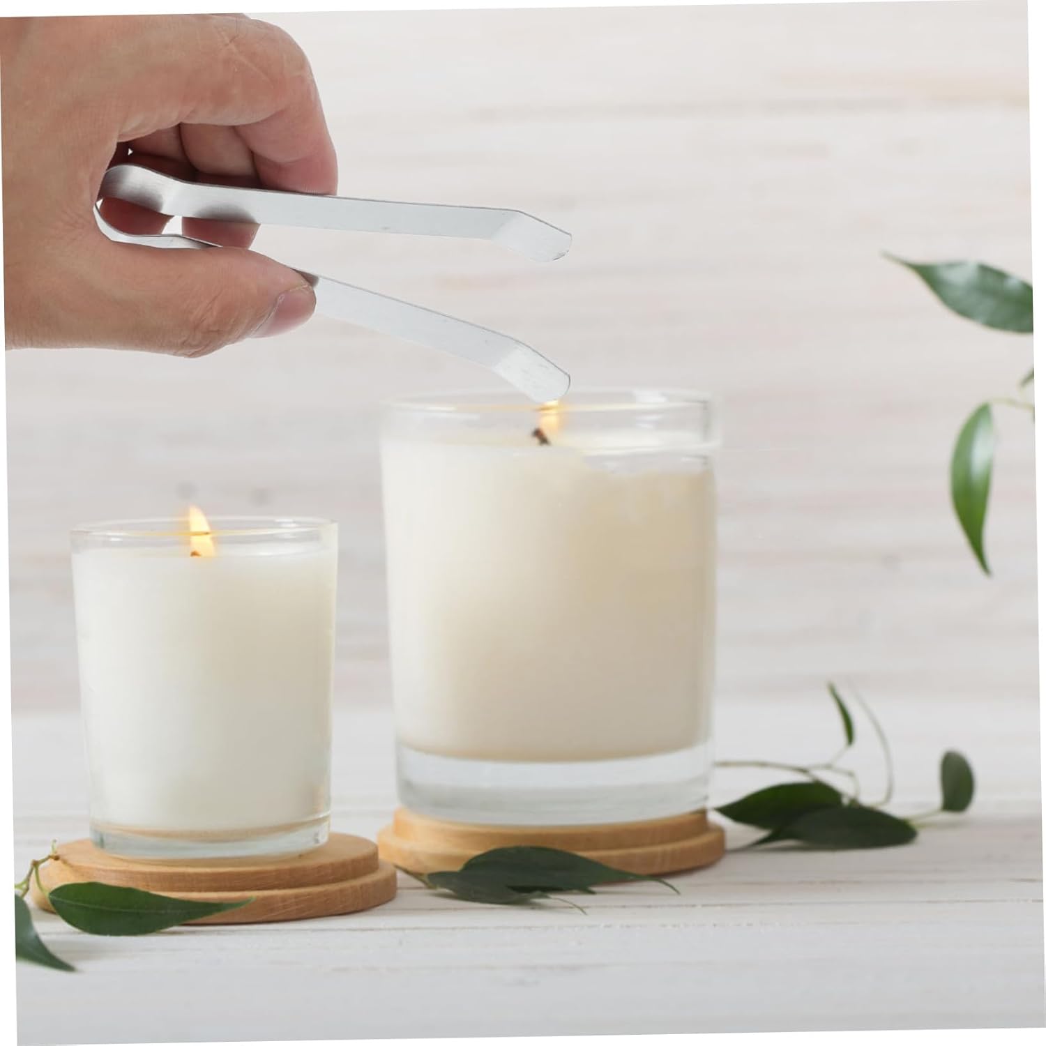VOSAREA 5pcs Stainless Steel Candle Snuffer Tool Wick Clip Eco-Friendly