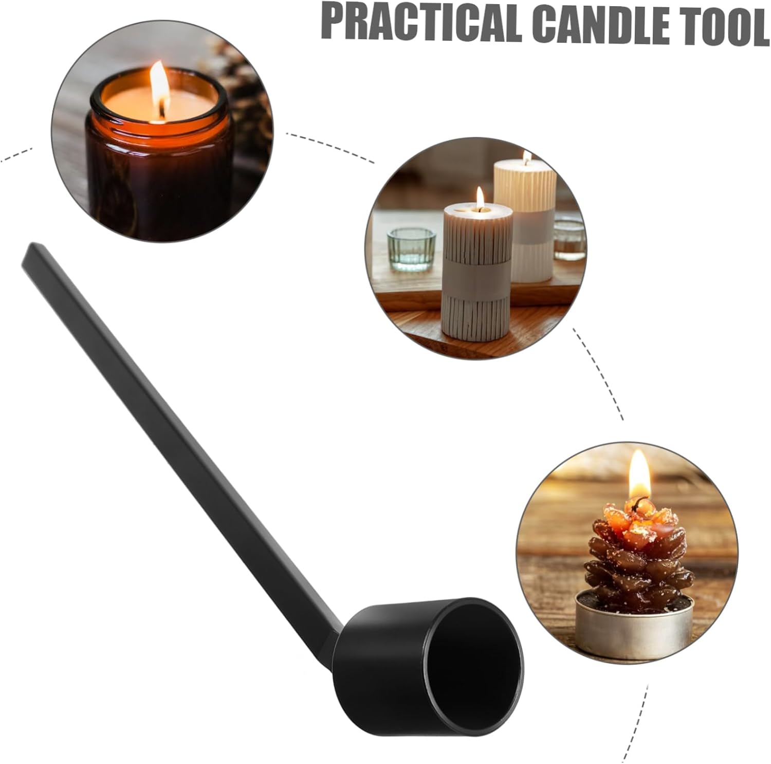 Garneck Simple Design Candle Snuffer Elegant Home Use Tool