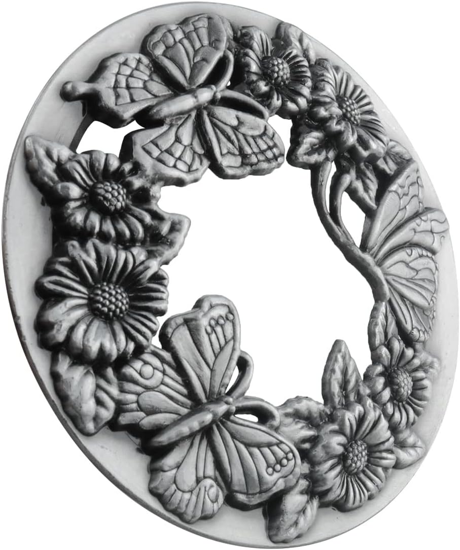 ITROLLE Silver Antique Butterfly Candle Shade Lid Sleeve