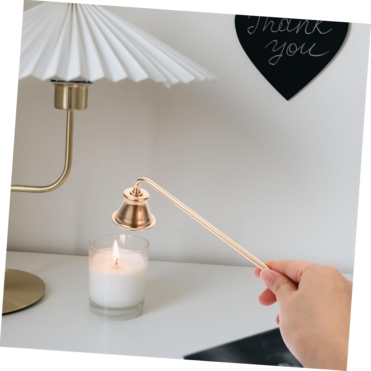 Elegant Candle Snuffer Tool for Wick Extinguishing