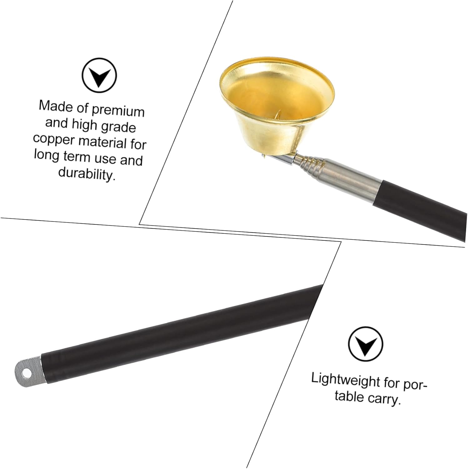 Cabilock 1pc Retractable Candle Snuffer with Safe Flame Control