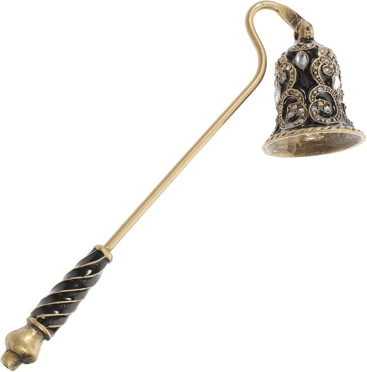 MAGICLULU Metal Candle Snuffer with Rhinestone Flower Design