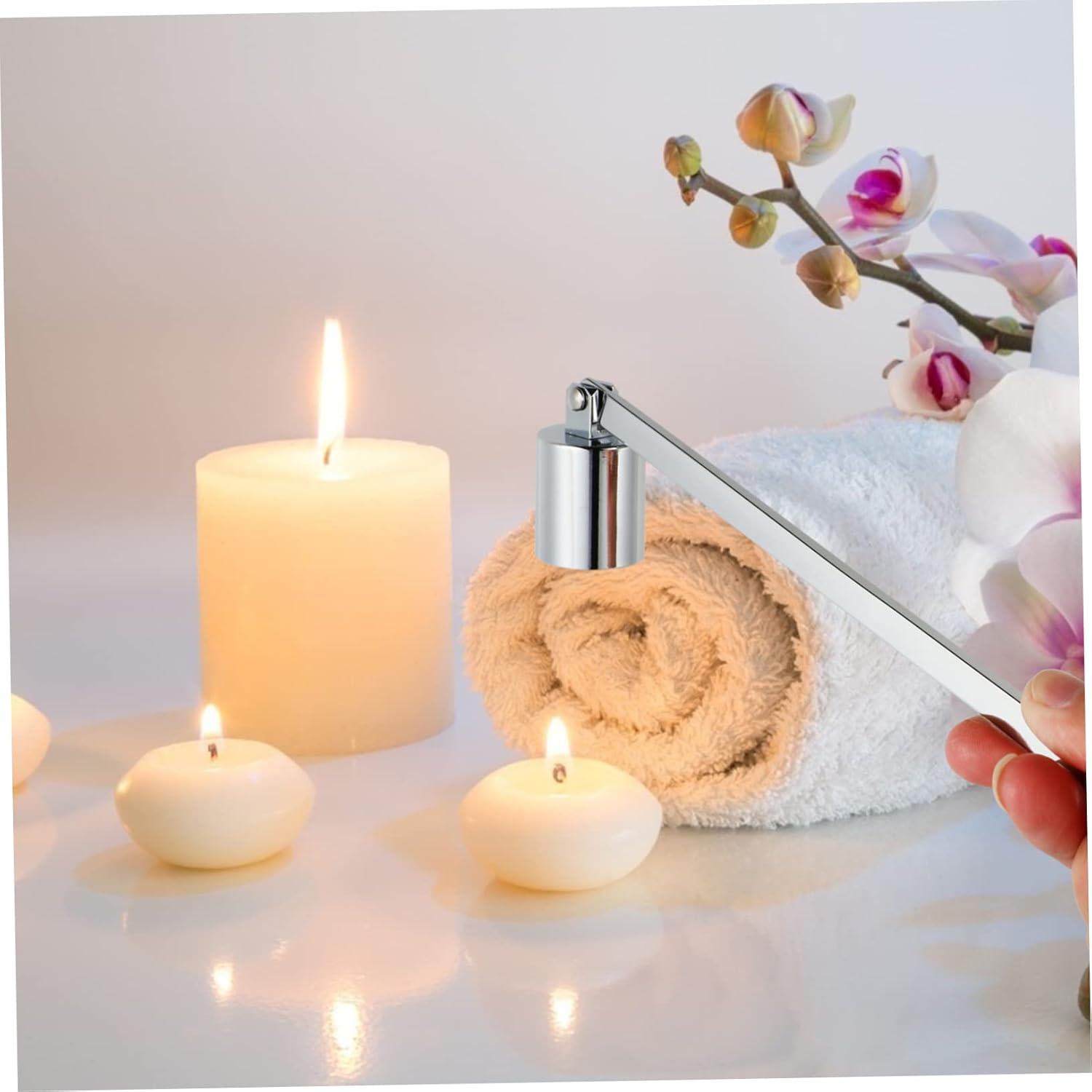 Stainless Steel Candle Snuffer with Long Handle 1
