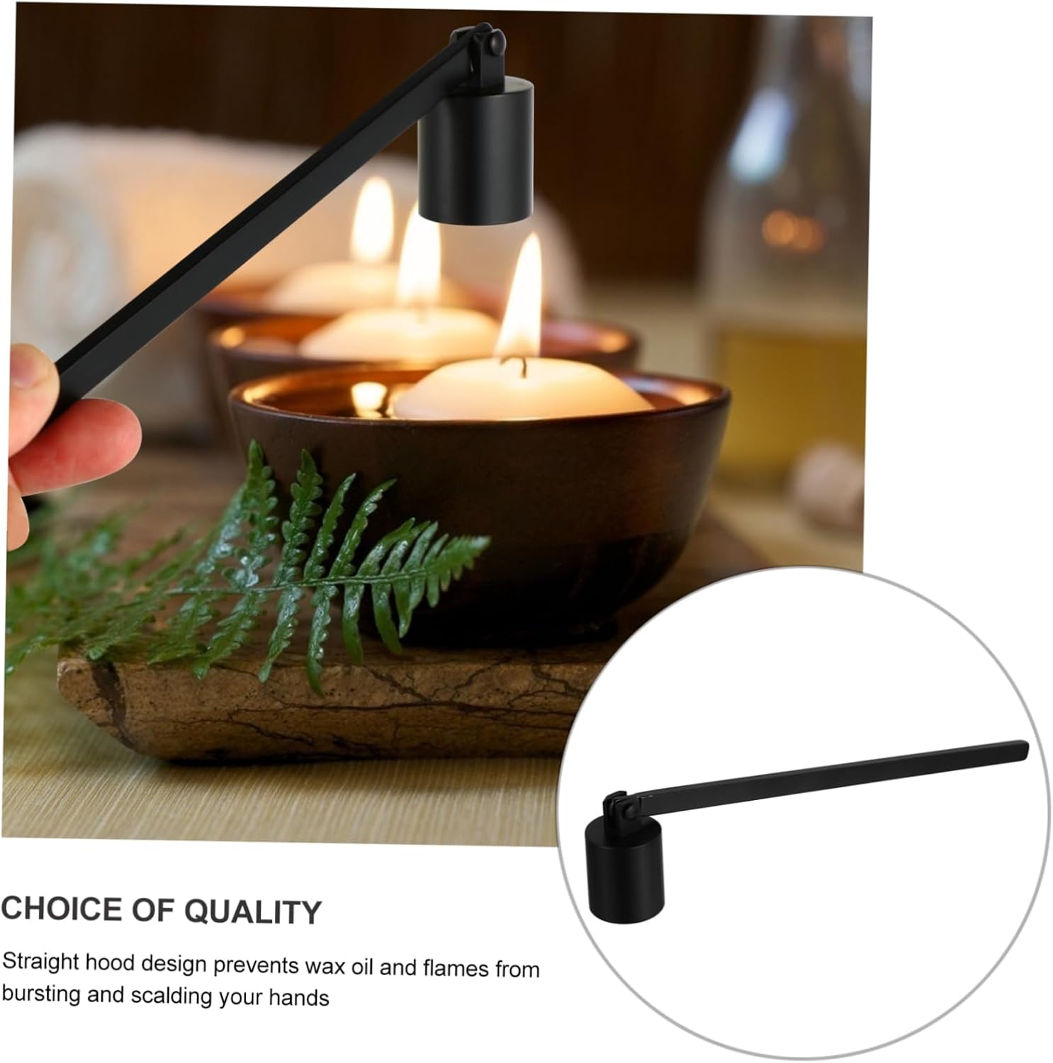 Garneck Candle Snuffer with Long Handle and Ergonomic Design