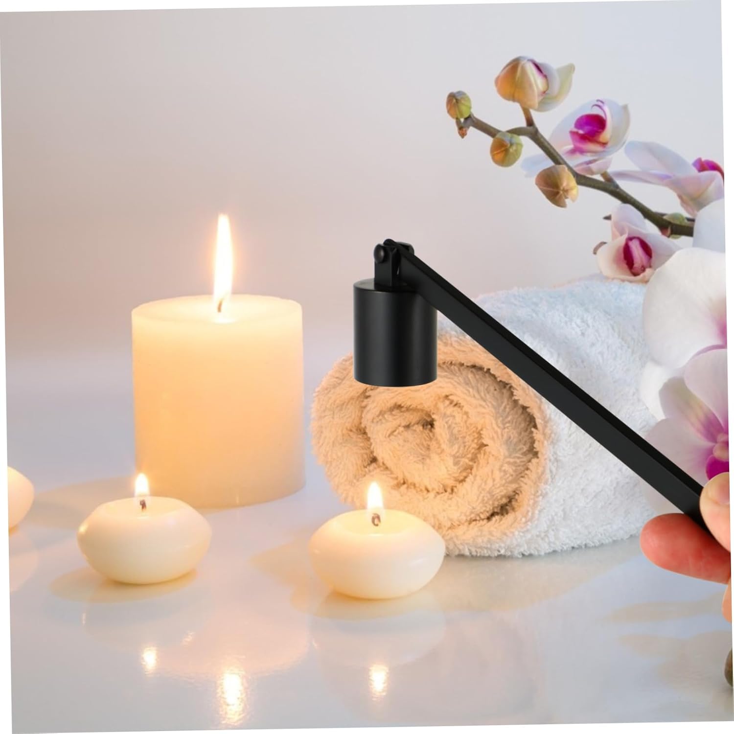 PRETYZOOM Stainless Steel Candle Snuffer Tool with Long Handle