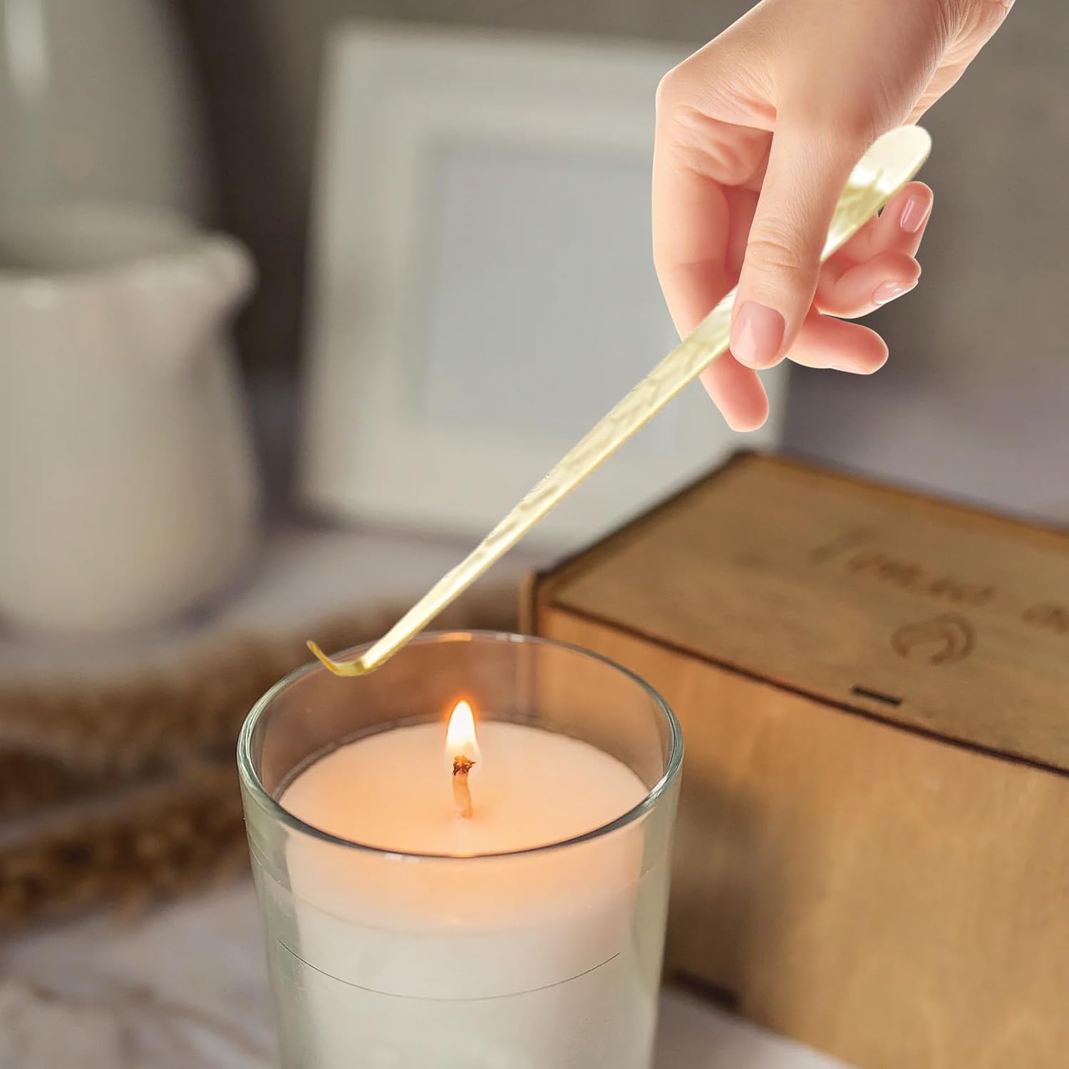 2 Pack Candle Accessories Set - Snuffer and Wick Trimmer