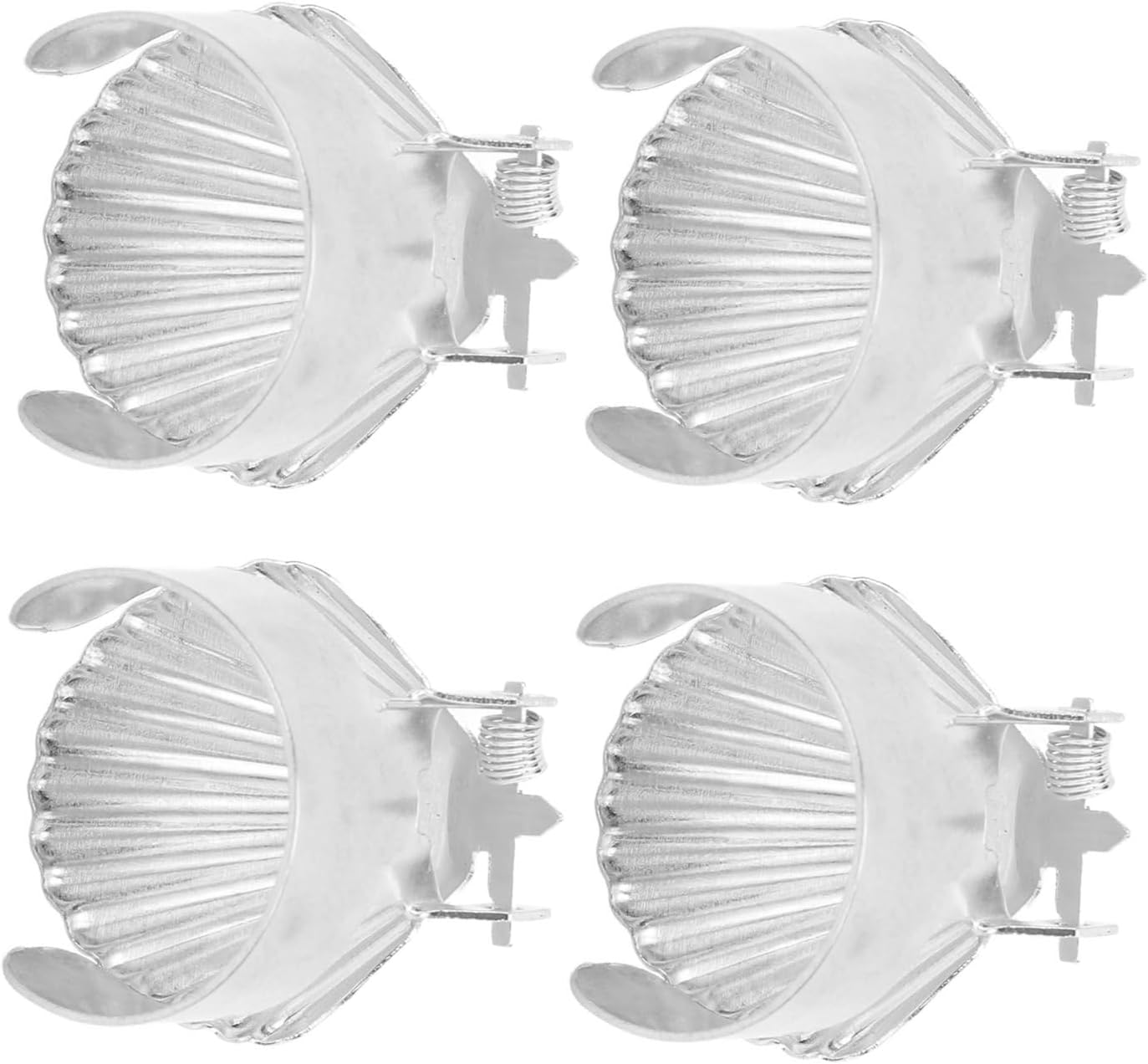 Tissting Candle Snuffer Set of 4 Automatic Iron Shell Candlesnuffers Silver