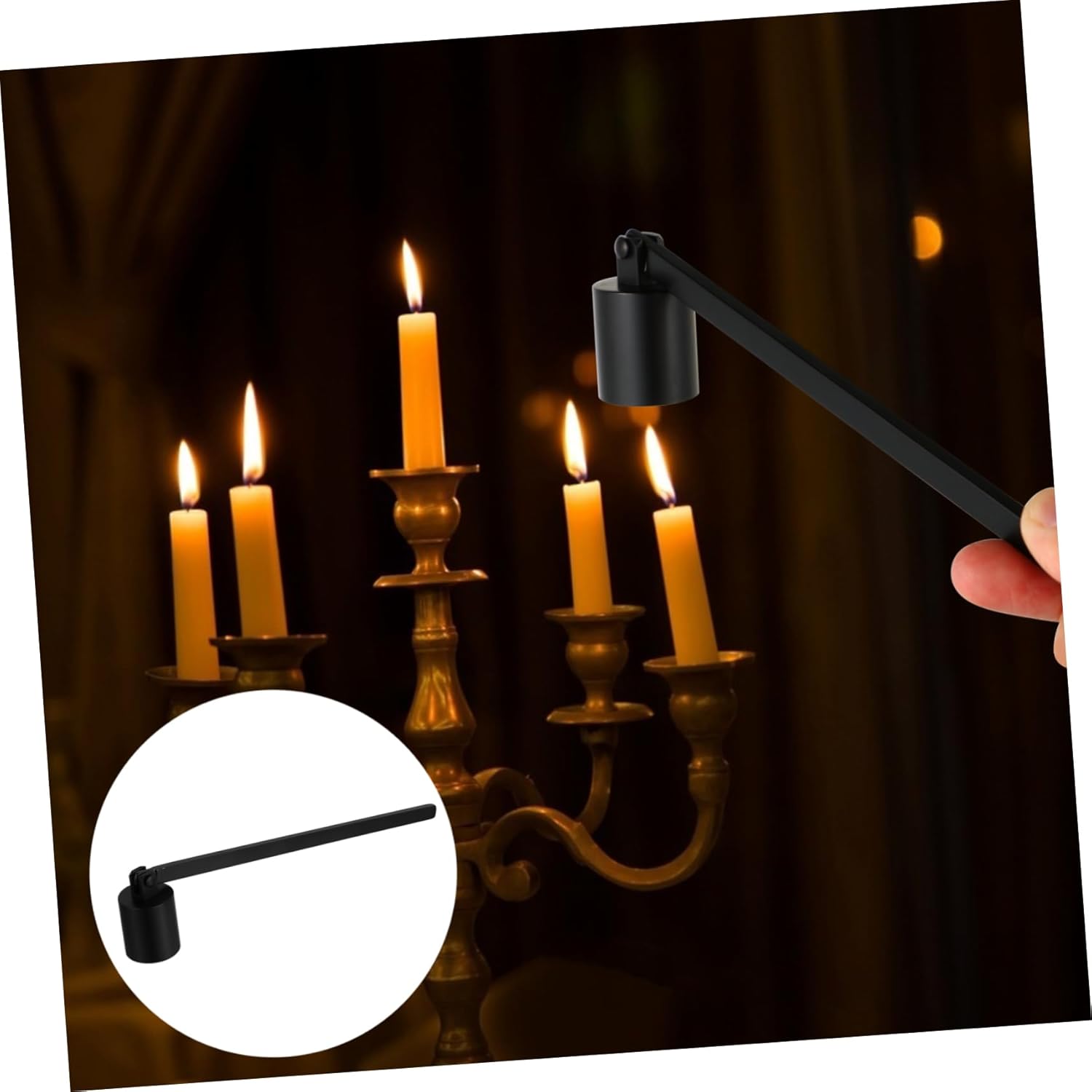 Garneck Candle Snuffer with Long Handle and Ergonomic Design